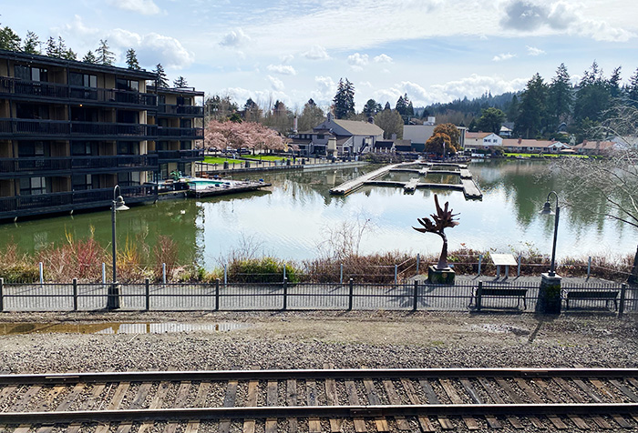 オレゴン州レイクオスウィゴ（Lake Oswego, OR）Millennium Plaza Park