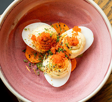 Miso Deviled Eggs